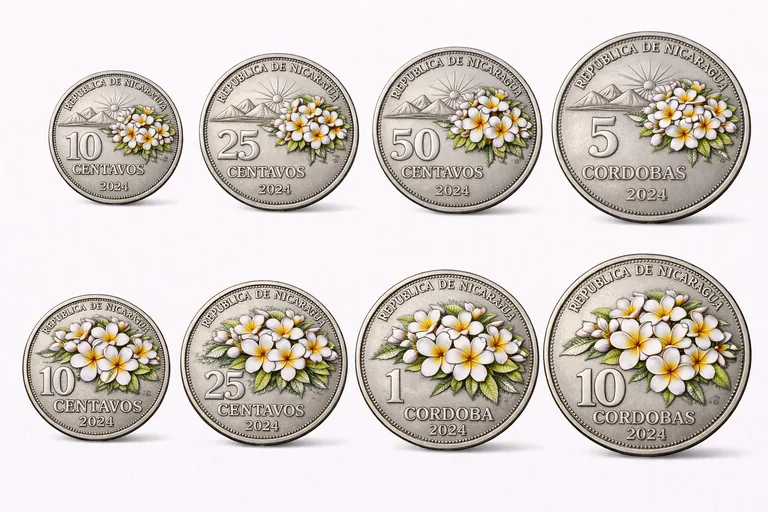 Coin denominations silver plumeria obverse