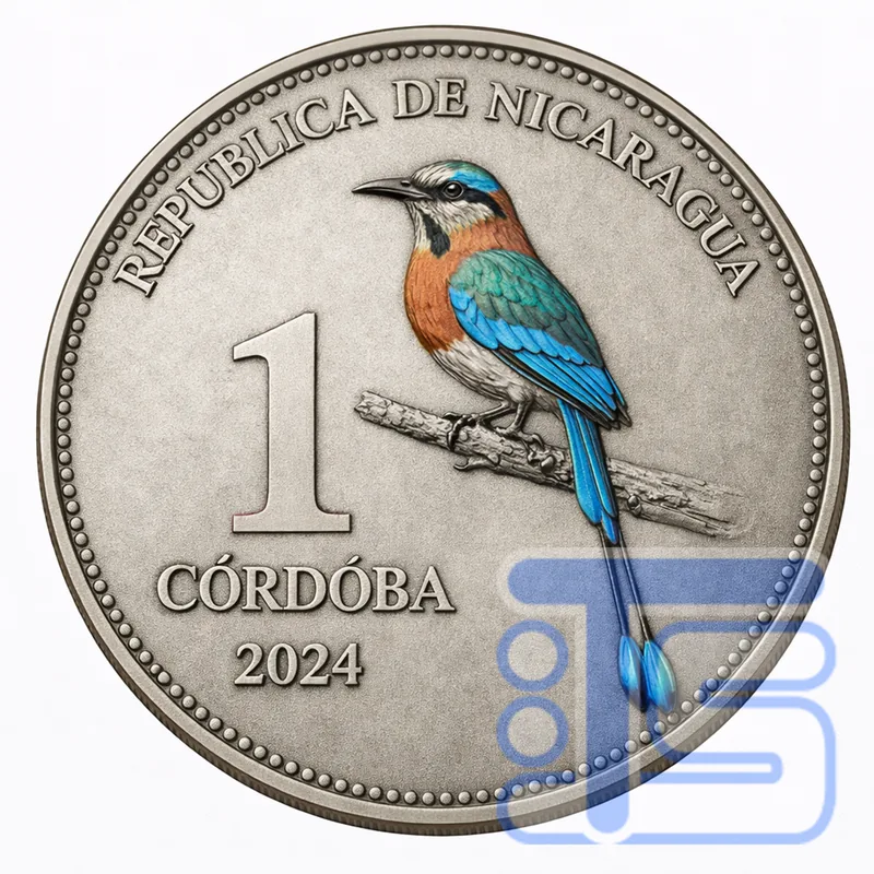 1 Cordoba Silver Coin - Guardabarranco - Oberse