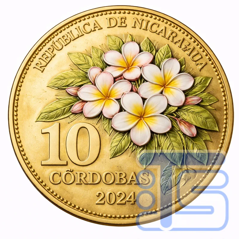 10 Cordobas Gold Coin obverse