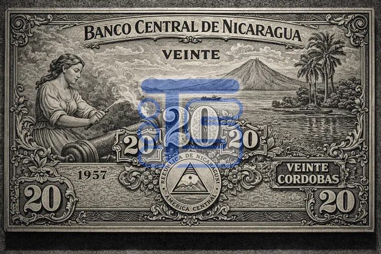 20 Cordoba Printing Plate Obverse - 1957