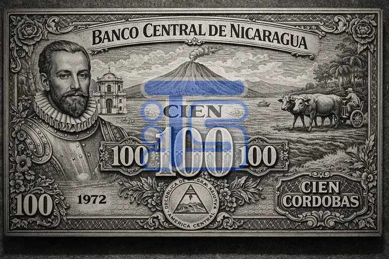 100 Cordoba Printing Plate Obverse - 1972