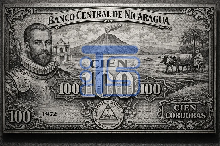 100 Cordoba Printing Plate Obverse - 1972