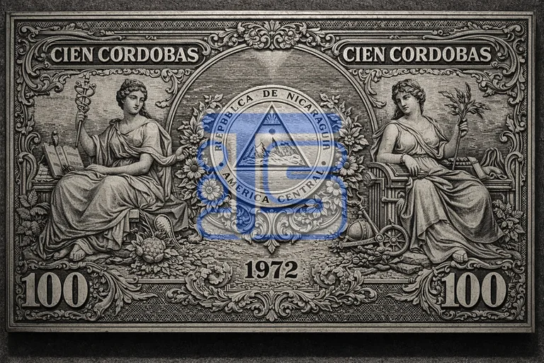 100 Cordoba Printing Plate Reverse - 1972