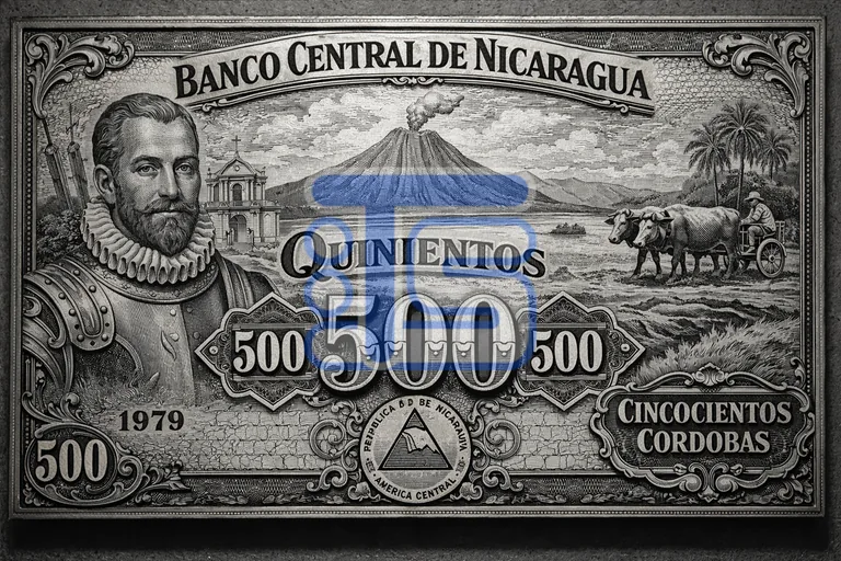 500 Cordoba Printing Plate Obverse - 1979