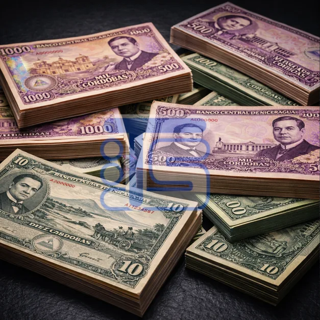 Stacks of historical banknotes